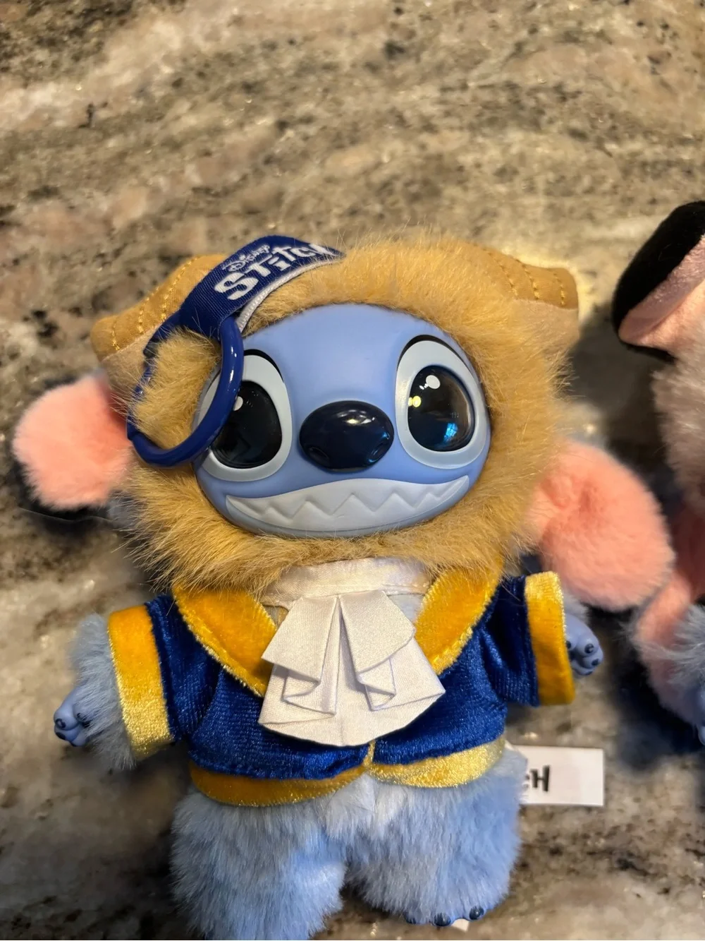 Disney Stitch Plush in Blue and Tan with Gold Fur